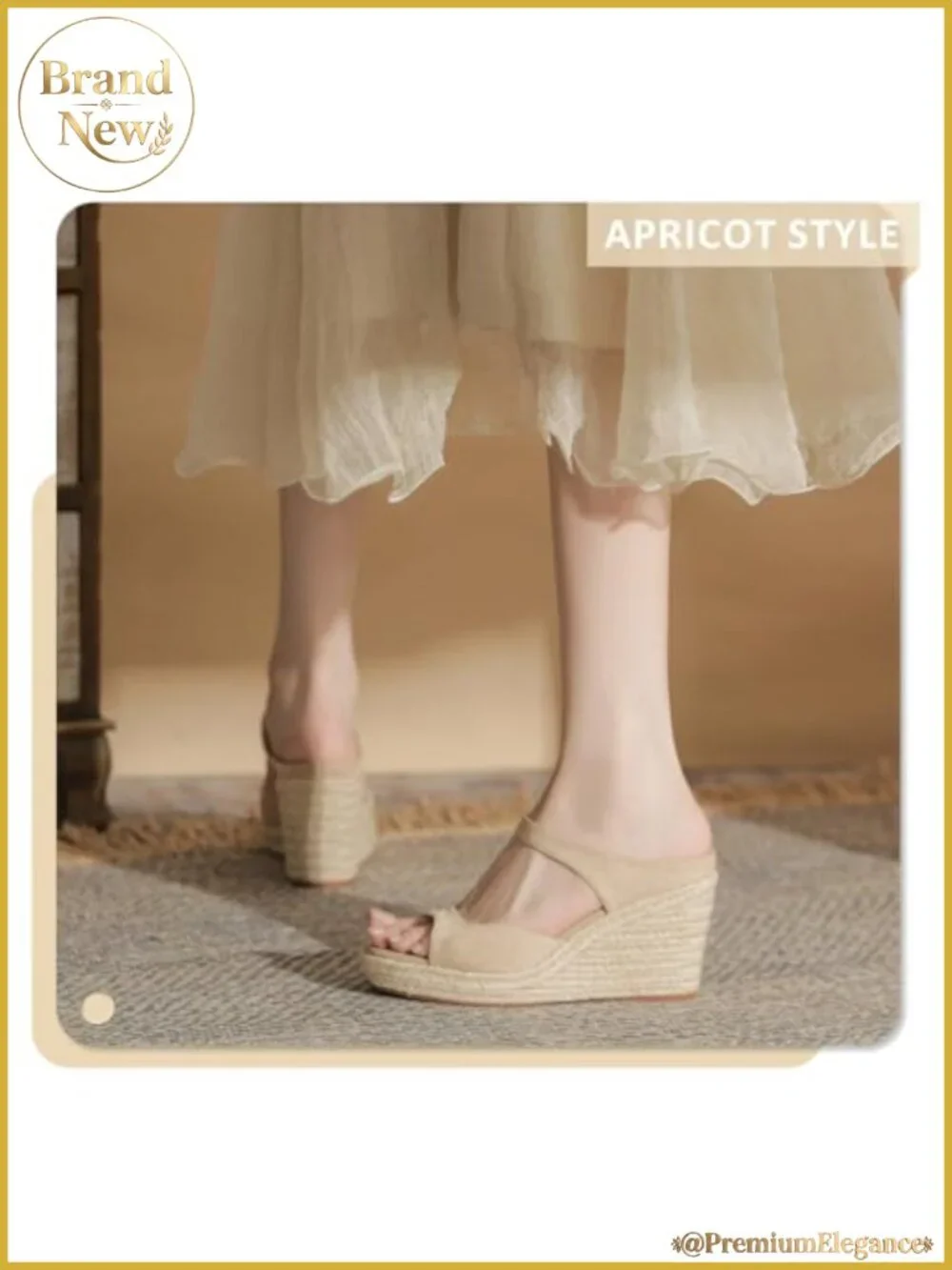 Women's Espadrille Wedge Sandals Boho Peep Toe Suede Mules